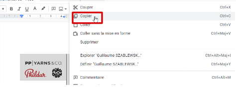Copier la signature