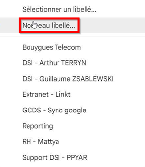 Nouveau libellé