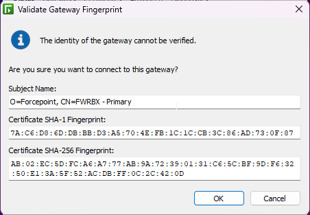 Validation certificat