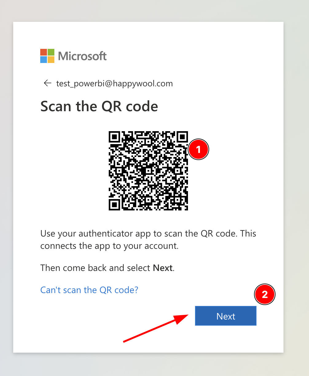 Scan du QR Code